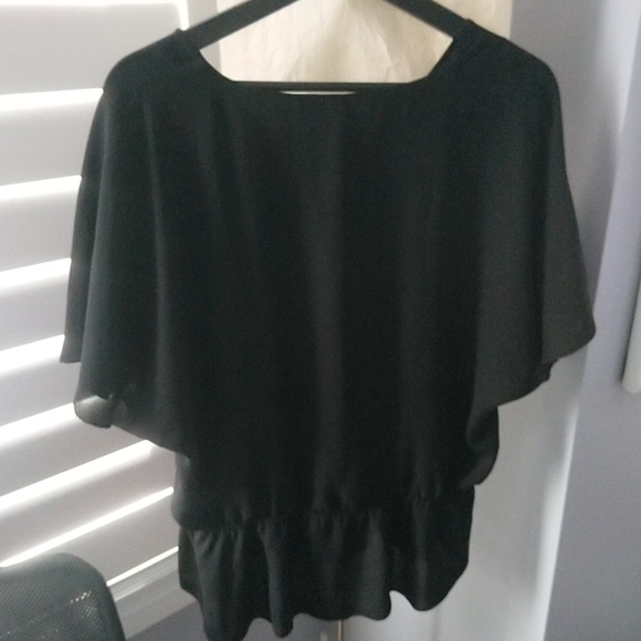 Flutter-Sleeve Peplum Blouse - Addition Elle - Picture 2 of 5